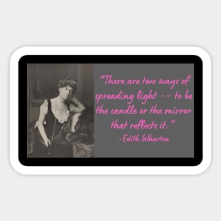 Wise Quote 12 - Edith Wharton Sticker